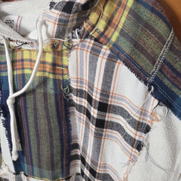 Urban Outfitters BDG Patchwork Hoodie Sweatshirt Size Medium Boho Distressed - Picture 5 of 13